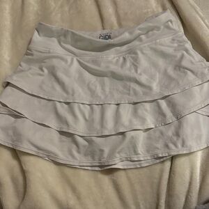 Athleta White Layered Mini Tennis Skirt. Girls size 8-10